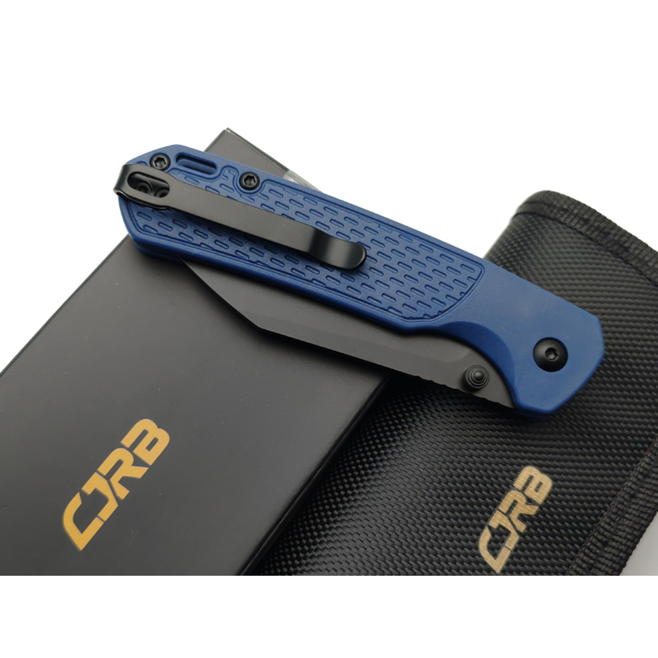 CJRB нож складной Pyrite Light J1945-BBU сталь AR-RPM9 black, рукоять FRN blue