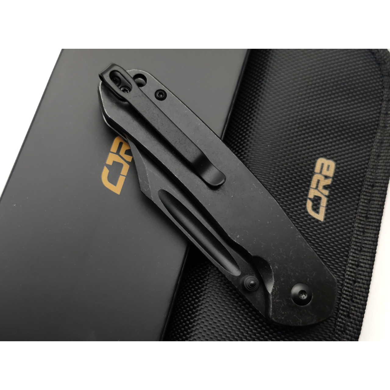 CJRB нож складной Pyrite Bowie J1942-BST сталь AR-RPM9 блэквош, рукоять Stainless Steel black