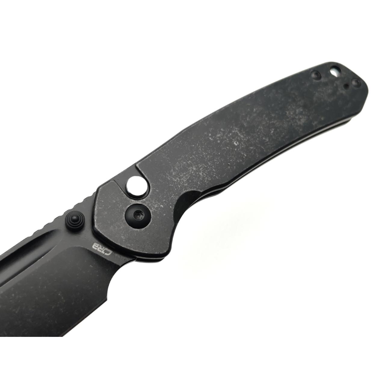 CJRB нож складной Pyrite Bowie J1942-BST сталь AR-RPM9 блэквош, рукоять Stainless Steel black