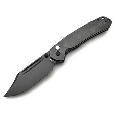 CJRB нож складной Pyrite Bowie J1942-BST сталь AR-RPM9 блэквош, рукоять Stainless Steel black