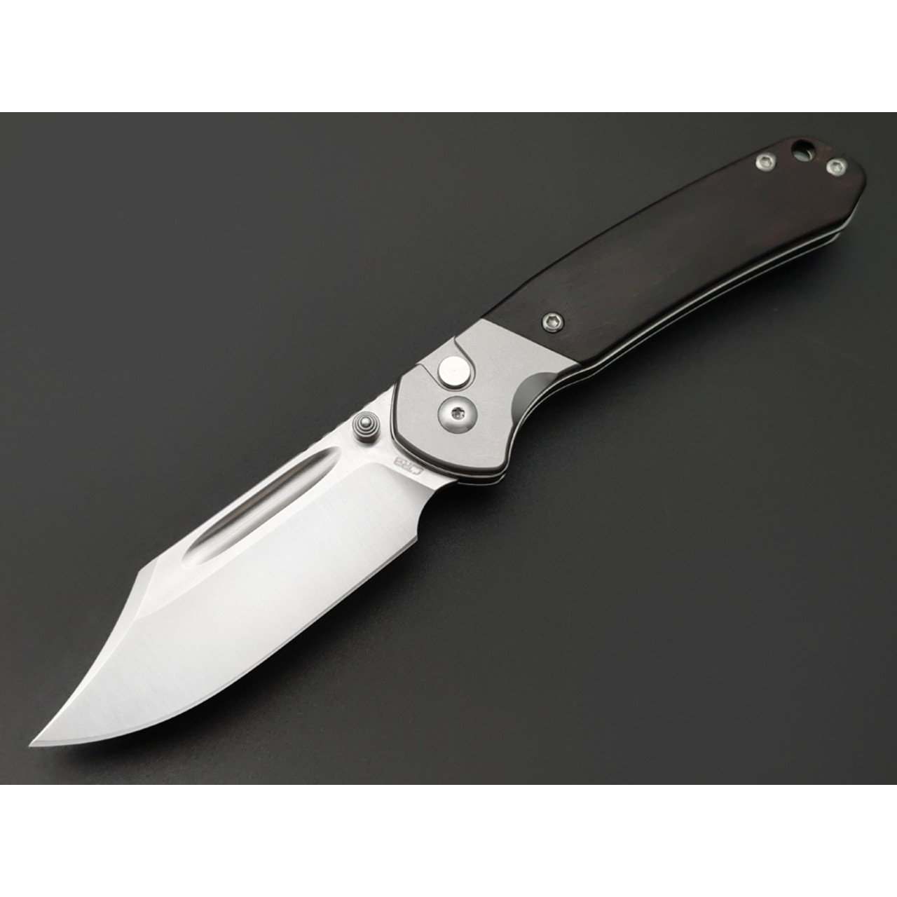 CJRB нож складной Pyrite Bowie J1942-EBN сталь AR-RPM9 satin, рукоять Ebony wood