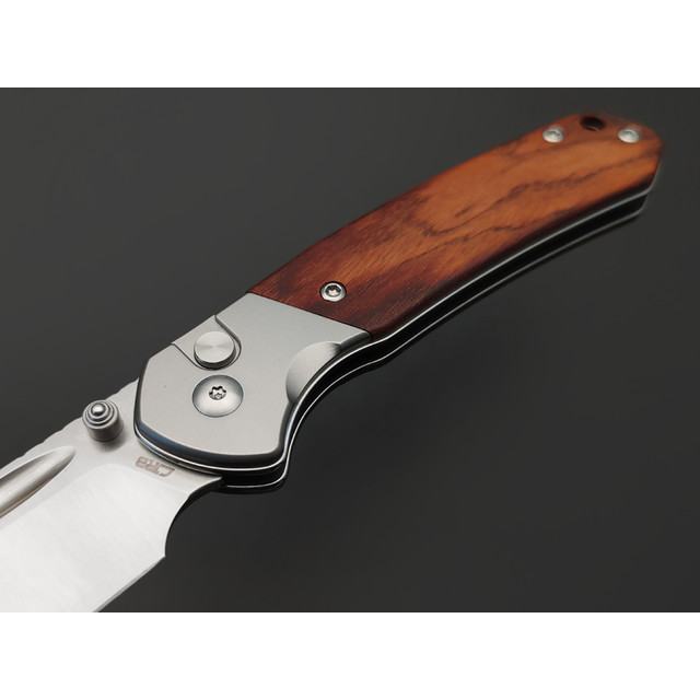 CJRB нож складной Pyrite Bowie J1942-RW сталь AR-RPM9 satin, рукоять Rosewood