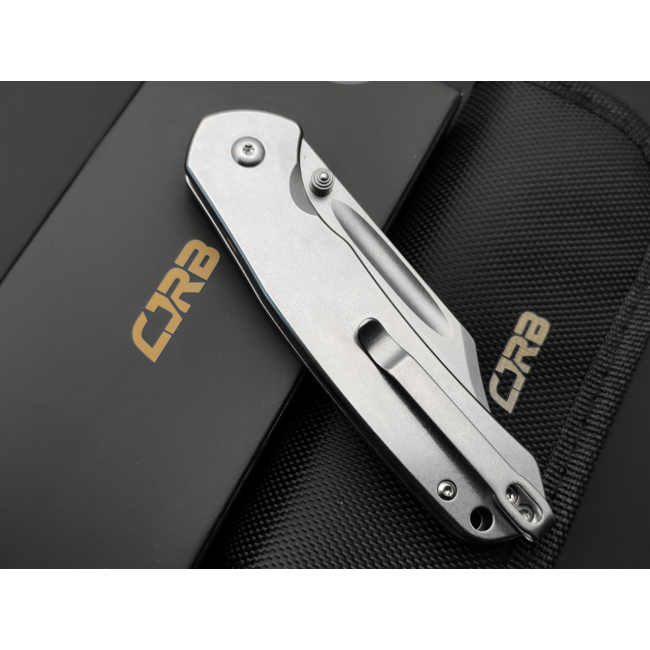 CJRB нож складной Pyrite Bowie J1942-ST сталь AR-RPM9 стоунвош, рукоять Stainless Steel