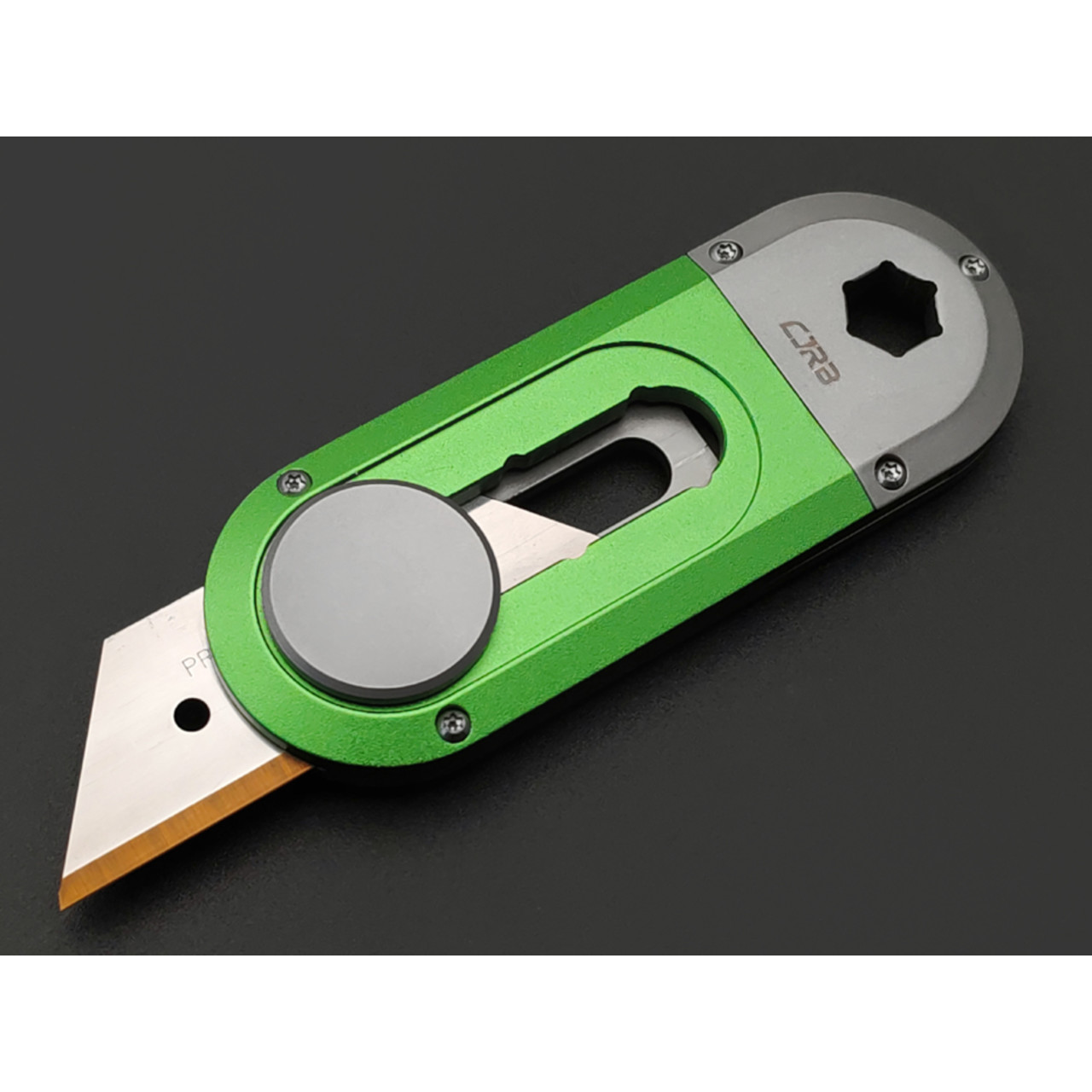 CJRB EDC tool Breeze J1941G-GN углеродистая сталь, рукоять Titanium, aluminum green