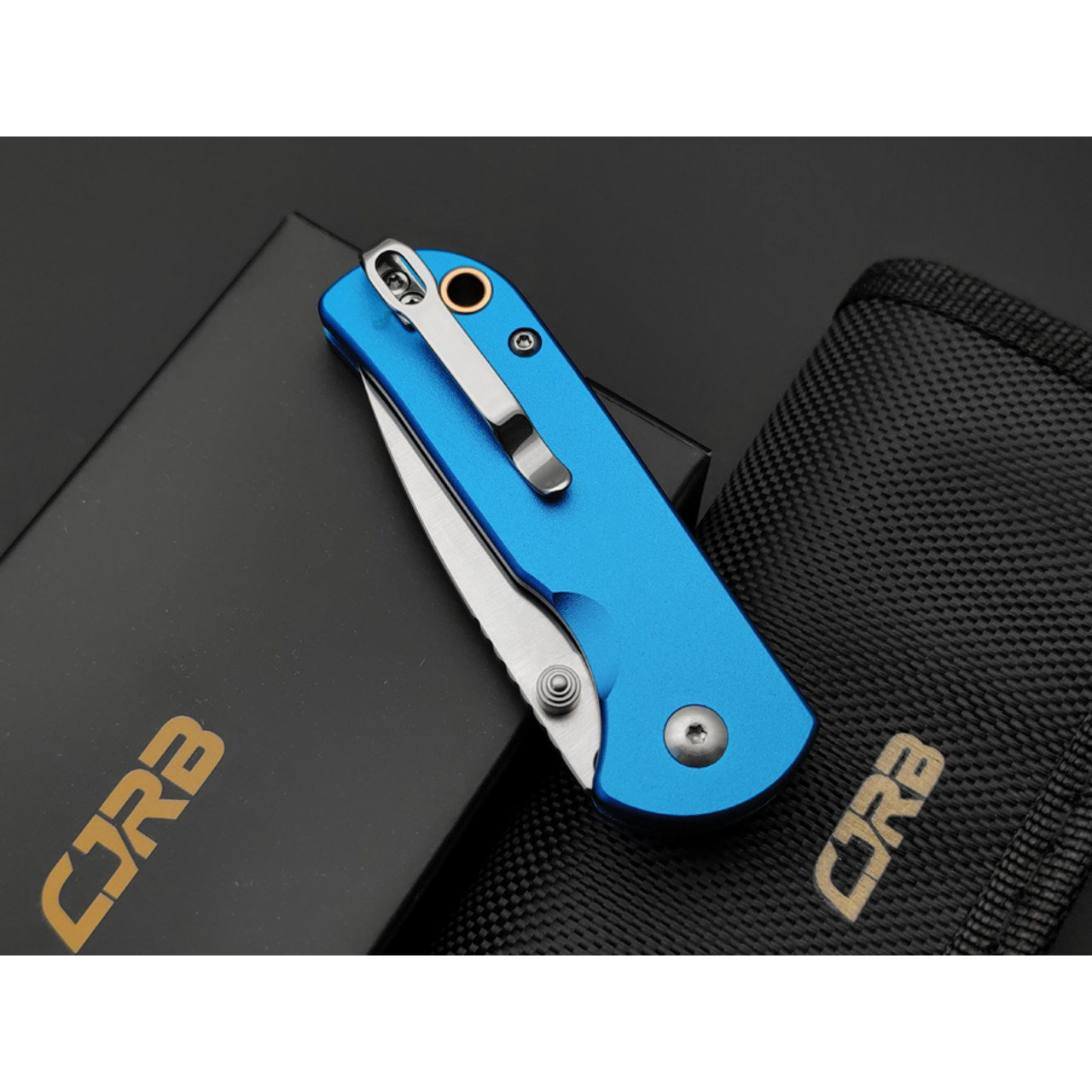 CJRB нож складной Mica J1934-BU сталь AR-RPM9, рукоять Aluminum blue