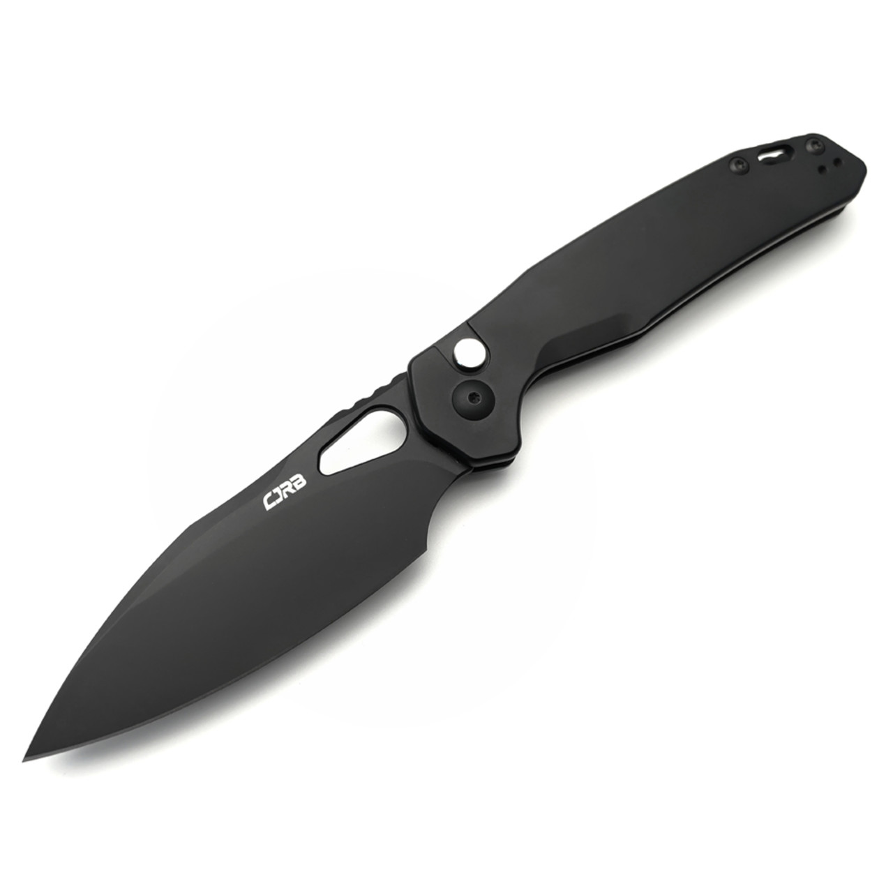 CJRB нож складной Frack J1931-BST сталь AR-RPM9 black PVD, рукоять Steel black