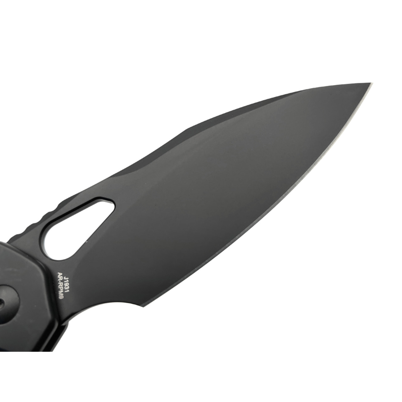 CJRB нож складной Frack J1931-BST сталь AR-RPM9 black PVD, рукоять Steel black
