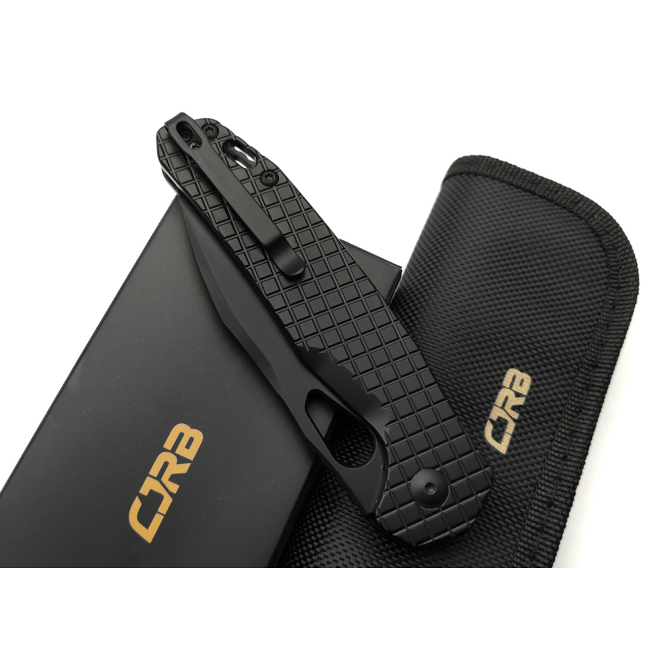 CJRB нож складной Frack J1931-BFST сталь AR-RPM9 black PVD, рукоять Steel black frag pattern