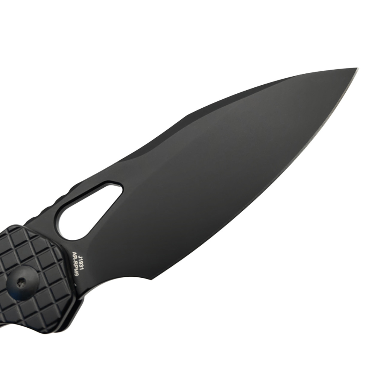 CJRB нож складной Frack J1931-BFST сталь AR-RPM9 black PVD, рукоять Steel black frag pattern
