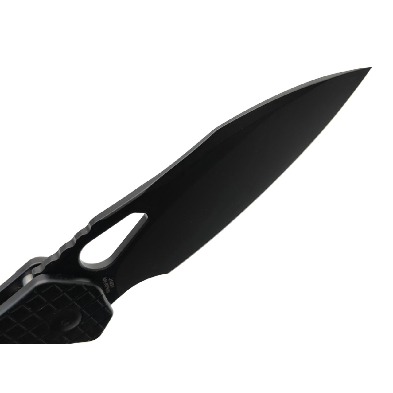 CJRB нож складной Frack J1931-BFST сталь AR-RPM9 black PVD, рукоять Steel black frag pattern