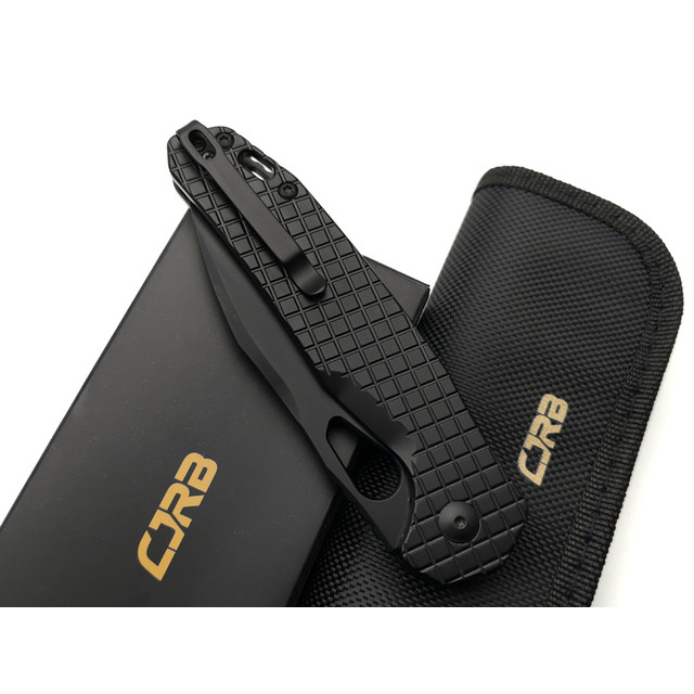CJRB нож складной Frack J1931-BFST сталь AR-RPM9 black PVD, рукоять Steel black frag pattern