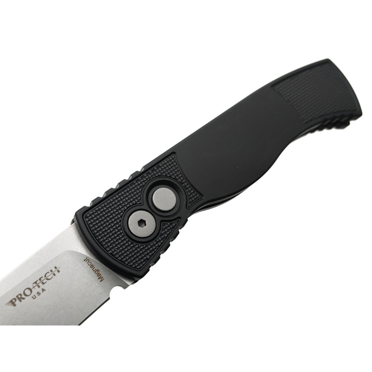 Pro-Tech нож складной автоматический T201 Tactical Response 2 сталь CPM Magnacut стоунвош, рукоять Aluminum black