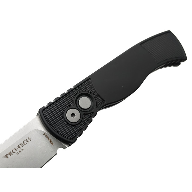 Pro-Tech нож складной автоматический T201 Tactical Response 2 сталь CPM Magnacut стоунвош, рукоять Aluminum black
