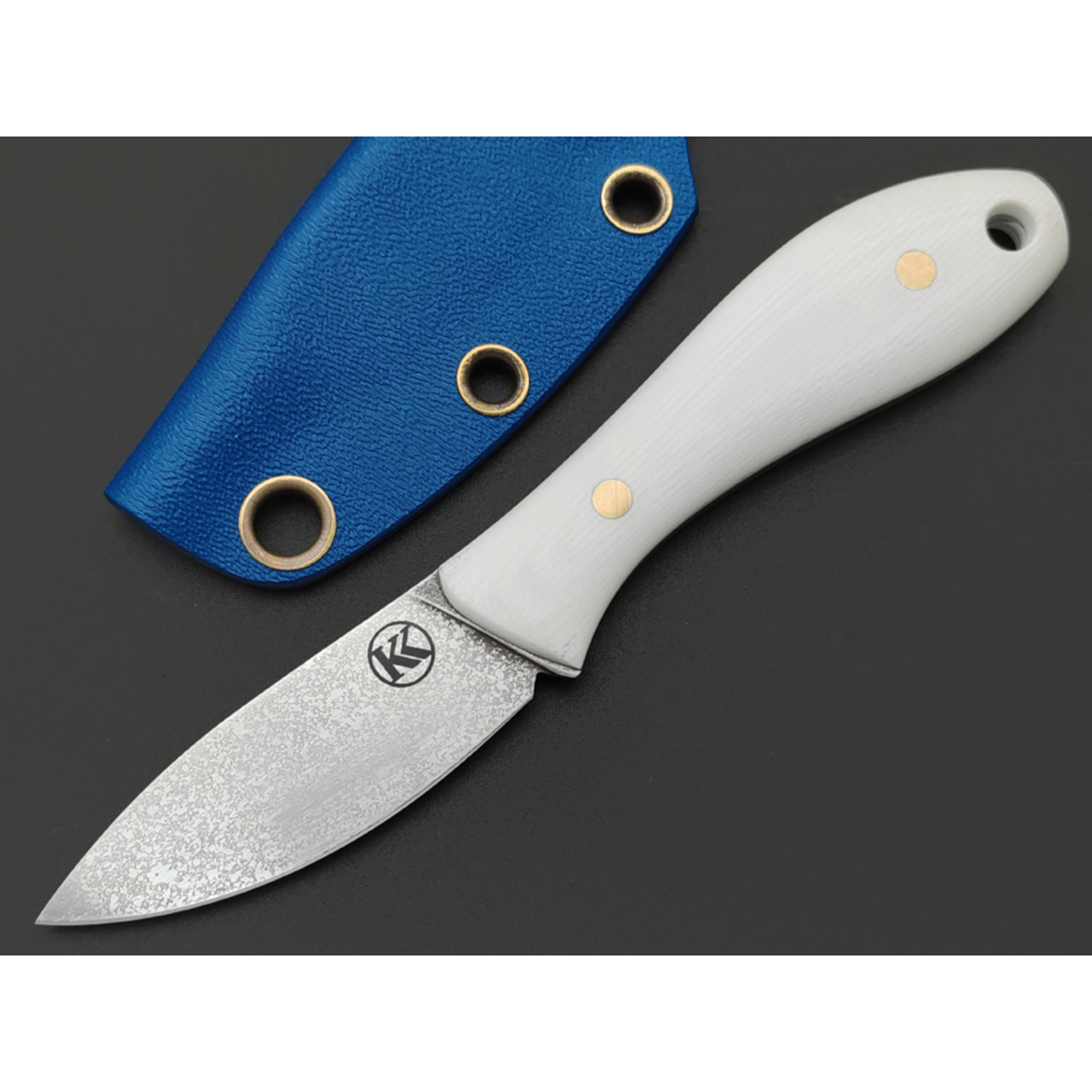 Кирилл Козлов нож Птичий Скальпель Мини сталь Aus-10Co, рукоять G10 white