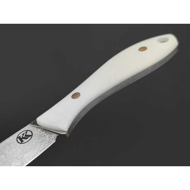 Кирилл Козлов нож Птичий Скальпель Мини сталь Aus-10Co, рукоять G10 white