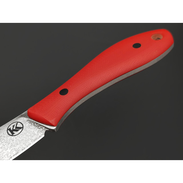Кирилл Козлов нож Птичий Скальпель Мини сталь Aus-10Co, рукоять G10 red