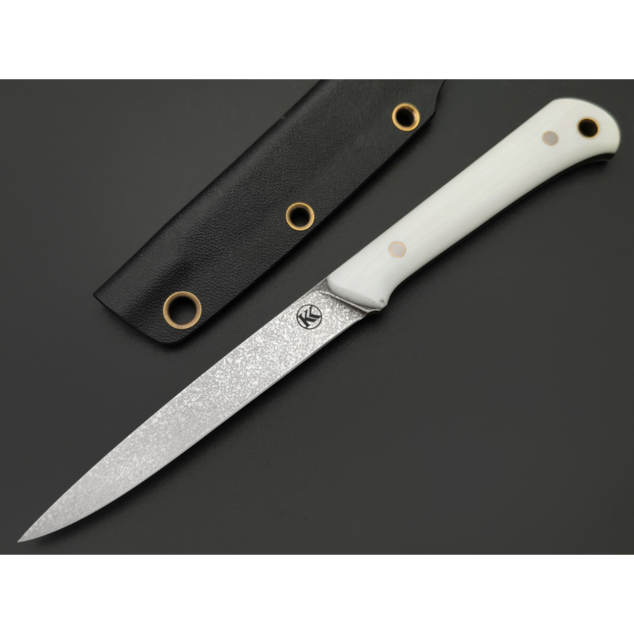 Кирилл Козлов нож Узкий сталь Aus-10Co, рукоять G10 white