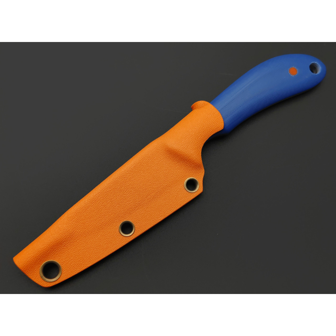 Кирилл Козлов нож Хэнди F сталь VG-10, рукоять G10 blue, пины orange