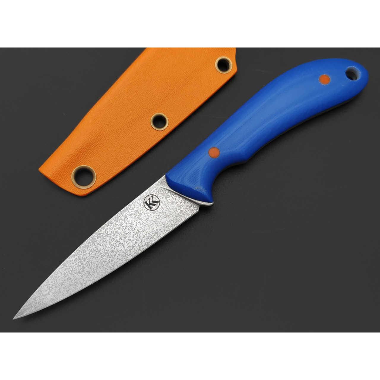 Кирилл Козлов нож Хэнди F сталь VG-10, рукоять G10 blue, пины orange