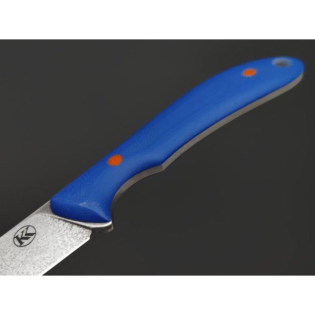 Кирилл Козлов нож Хэнди F сталь VG-10, рукоять G10 blue, пины orange