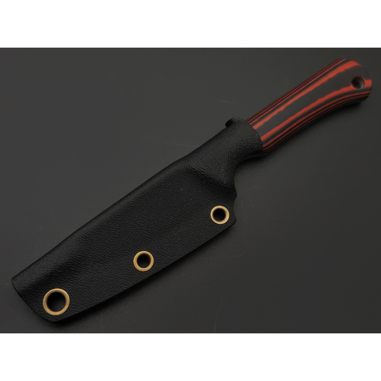 Кирилл Козлов нож Прямой сталь D2, рукоять G10 black & red