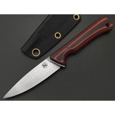 Кирилл Козлов нож Прямой сталь D2, рукоять G10 black & red