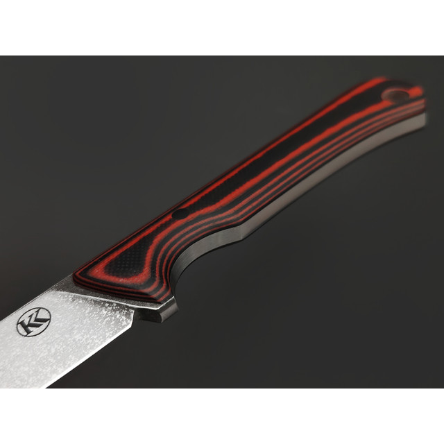 Кирилл Козлов нож Прямой сталь D2, рукоять G10 black & red