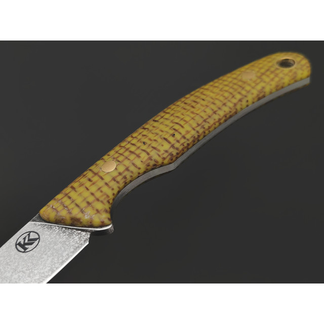 Кирилл Козлов нож Хэнди Mod. сталь Aus-10Co, рукоять Micarta jute yellow