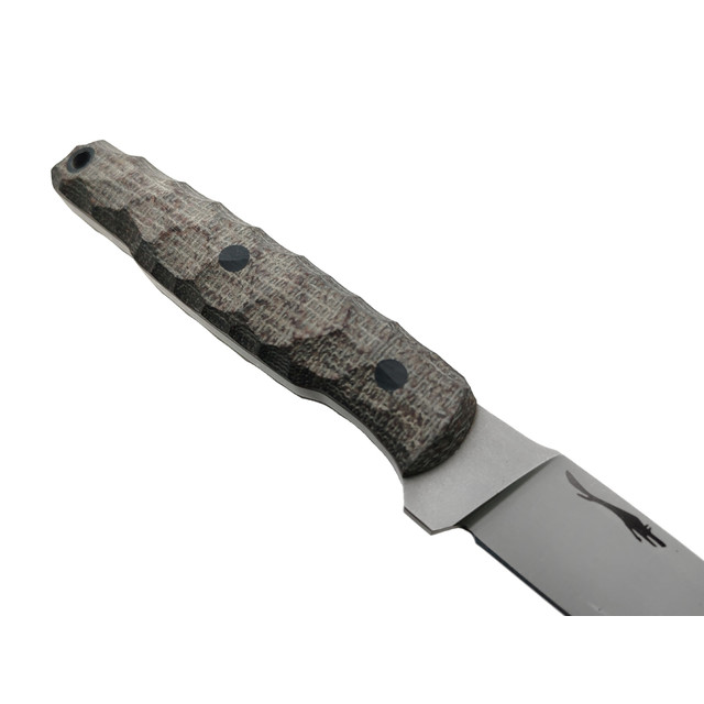 Волчий Век нож Невралгия Малый сталь 95Х18 WA стоунвош, рукоять Micarta grey, пины карбон