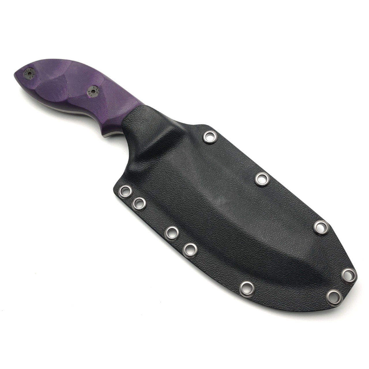 Волчий Век нож Кондрат 12 сталь N690 WA стоунвош, рукоять G10 purple, винты