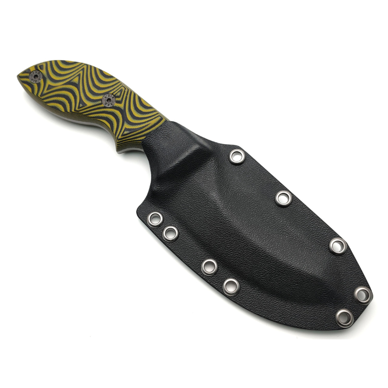 Волчий Век нож Кондрат 10 сталь N690 WA стоунвош, рукоять G10 black & yellow, винты