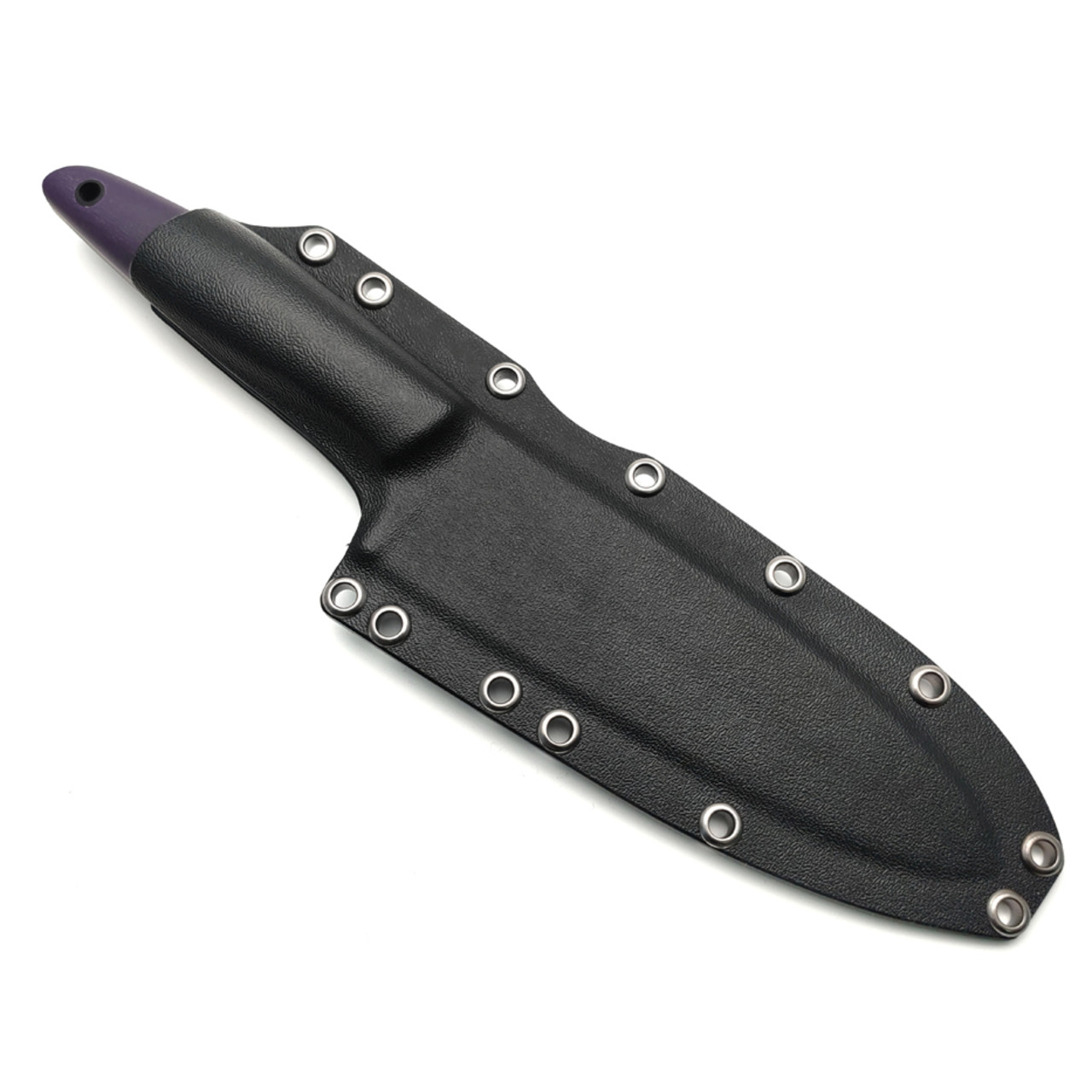 Волчий Век нож Шеф средний сталь N690 WA стоунвош, рукоять G10 purple, пины карбон