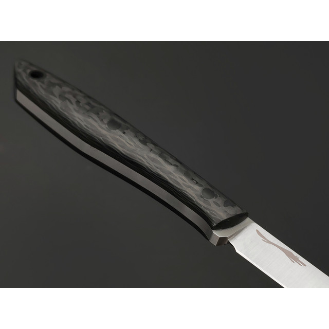 Волчий Век нож Тезис Custom сталь M390 WA satin, рукоять Carbon fiber, пины карбон