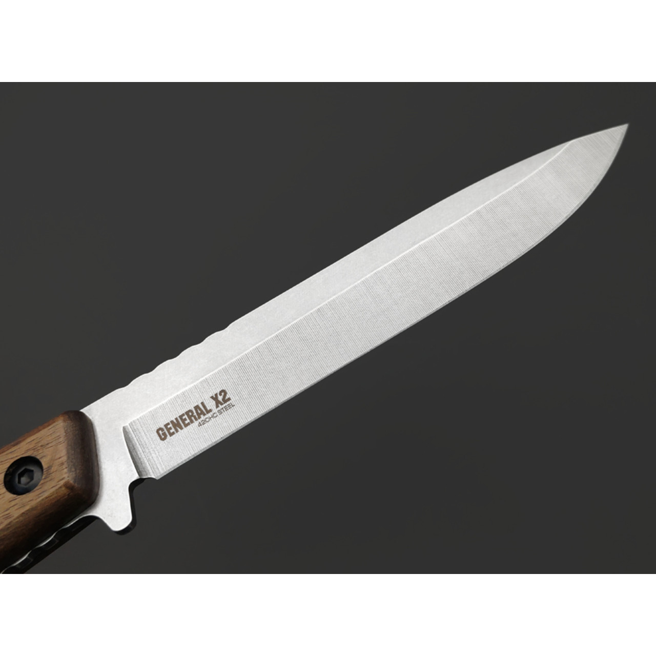 Kizlyar Supreme нож General X2 сталь 420HC стоунвош, рукоять Корень ореха