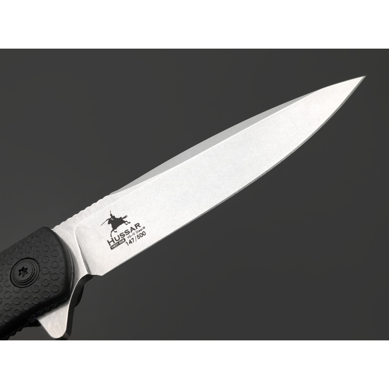 Kizlyar Supreme складной нож Hussar сталь VG-10 стоунвош, рукоять FRN black