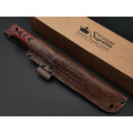 Kizlyar Supreme туристический нож Forester сталь Elmax satin, спуски конвекс, рукоять G10 black & red
