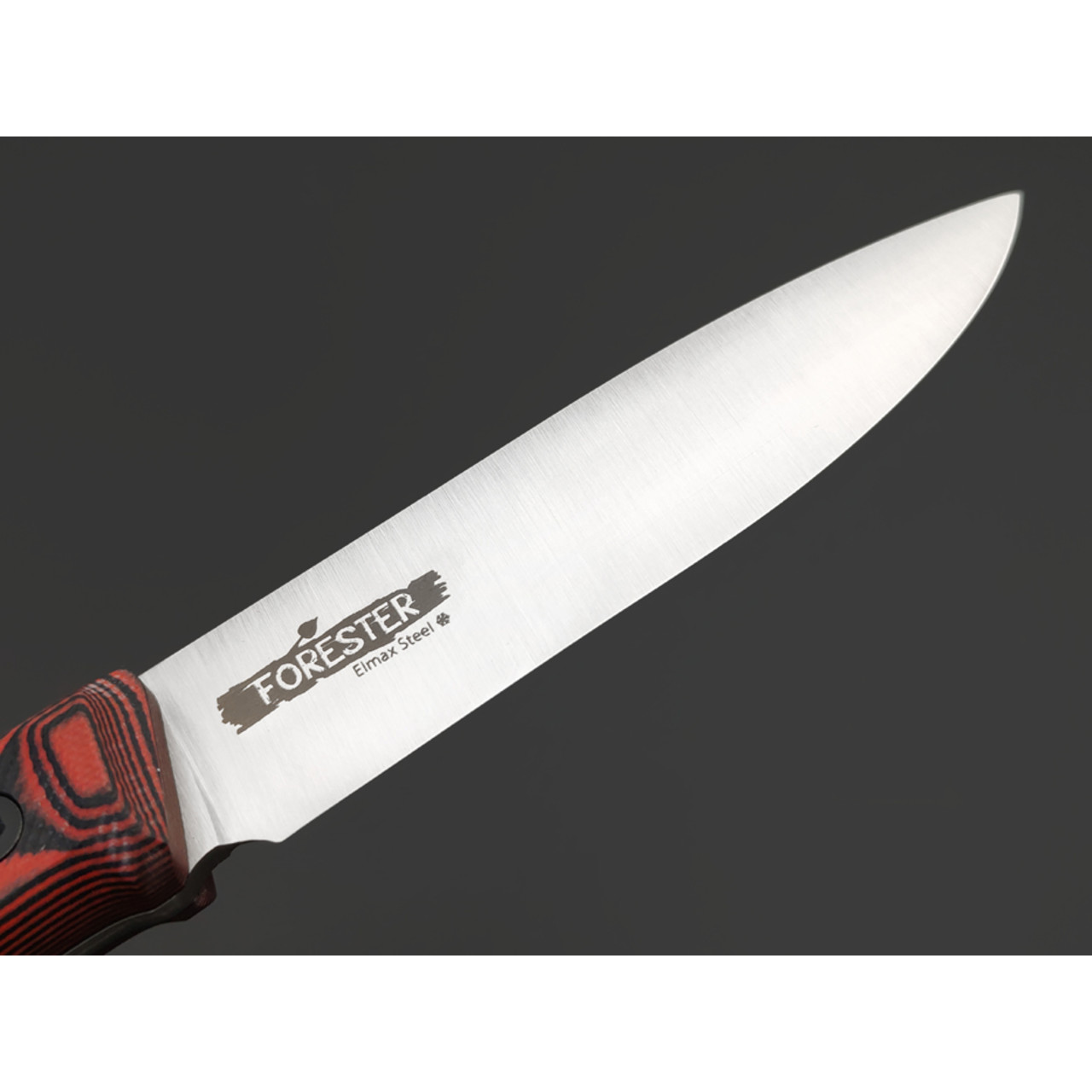 Kizlyar Supreme туристический нож Forester сталь Elmax satin, спуски конвекс, рукоять G10 black & red