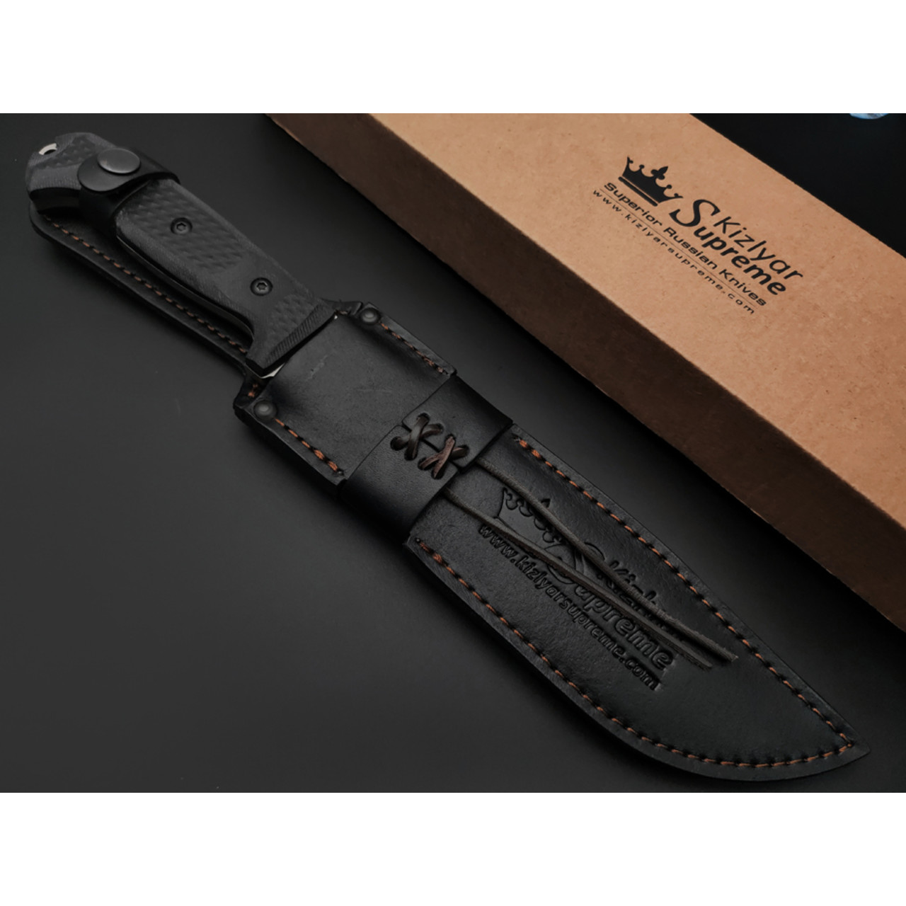 Kizlyar Supreme туристический нож Bastardo сталь Sleipner satin, рукоять G10 black.
