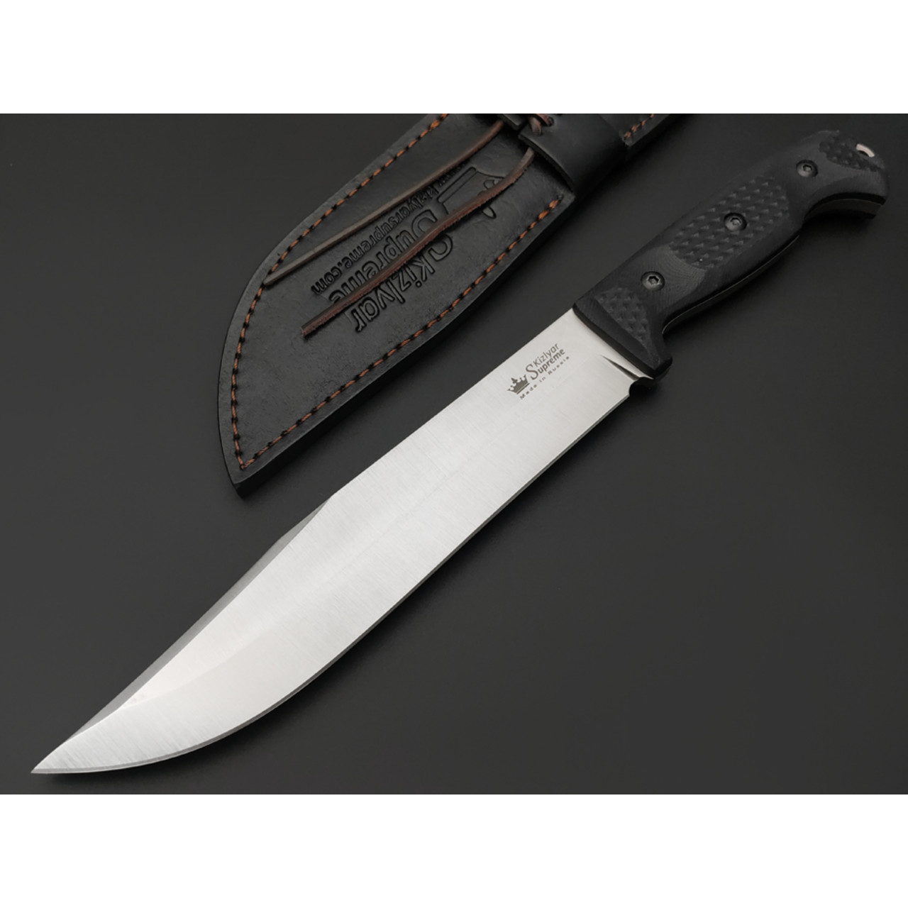 Kizlyar Supreme туристический нож Bastardo сталь Sleipner satin, рукоять G10 black.