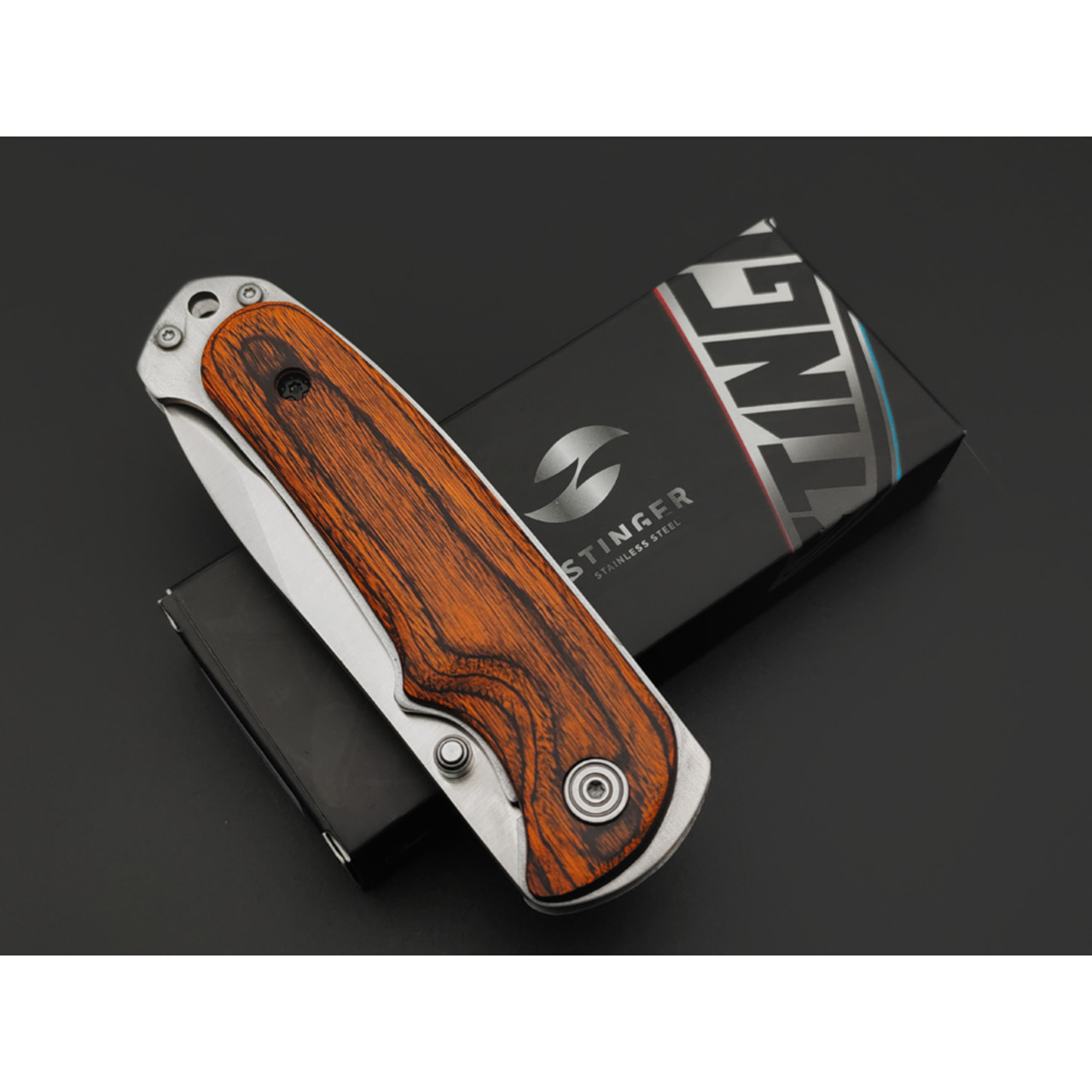 Stinger нож складной FK-8236 сталь 3Cr13 полировка, рукоять Pakka wood, сталь