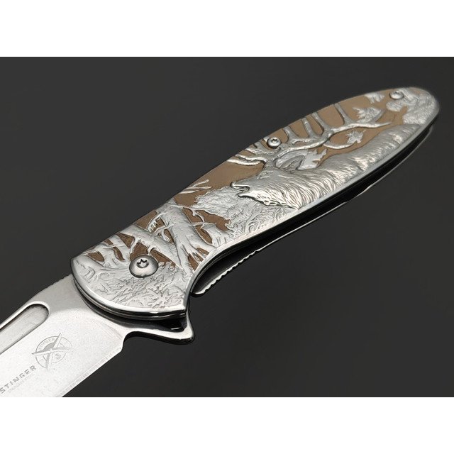 Stinger нож складной FK-S071S сталь 3Cr13 полировка, рукоять Сталь