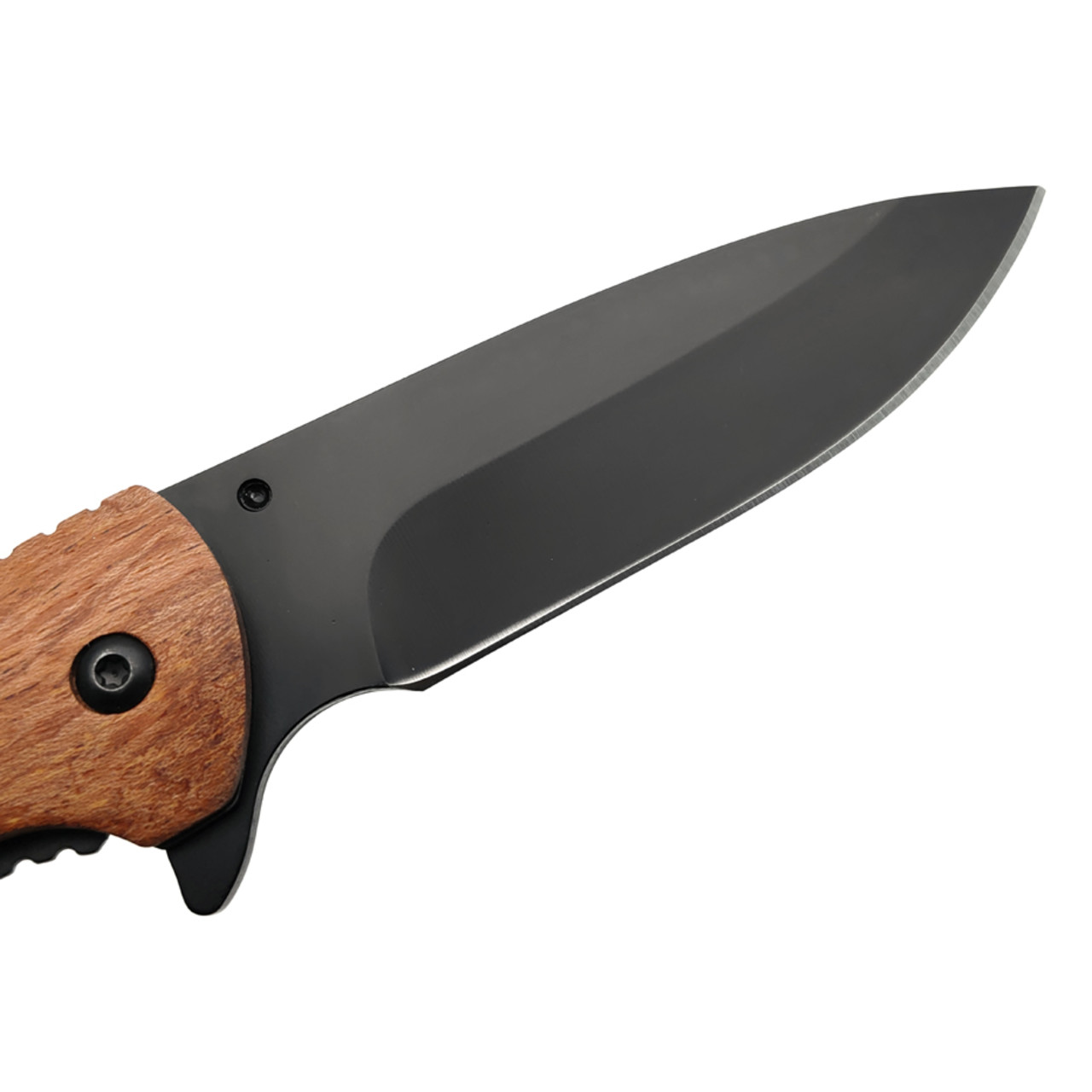 Stinger нож складной FK-1116RO сталь 3Cr13 black, рукоять Дерево палисандр, сталь