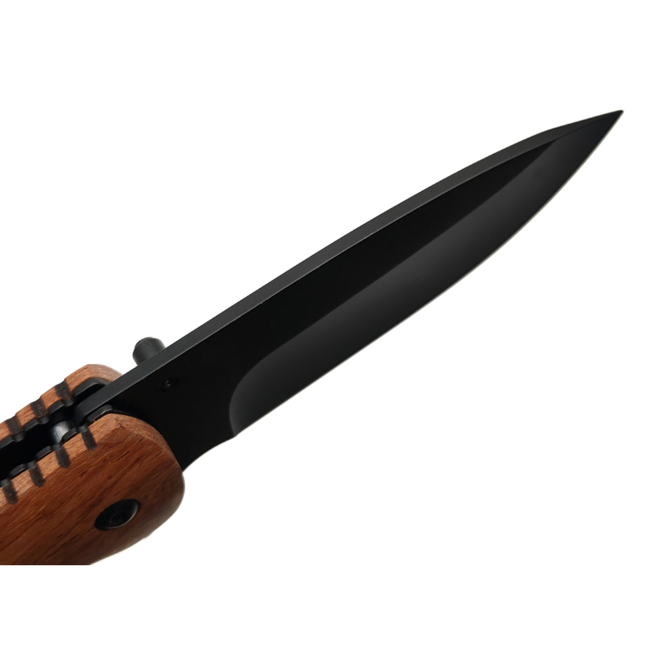 Stinger нож складной FK-1116RO сталь 3Cr13 black, рукоять Дерево палисандр, сталь