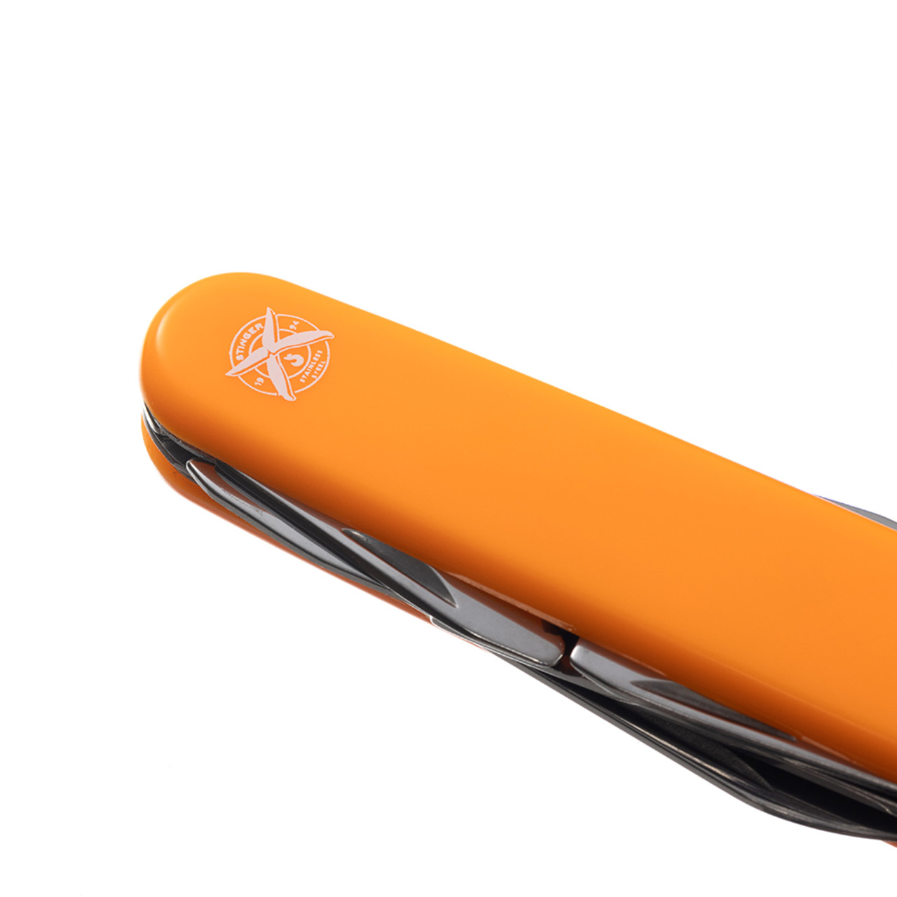 Stinger нож многофункциональный FK-K5017-6P (11 функций) сталь 420, рукоять ABS orange
