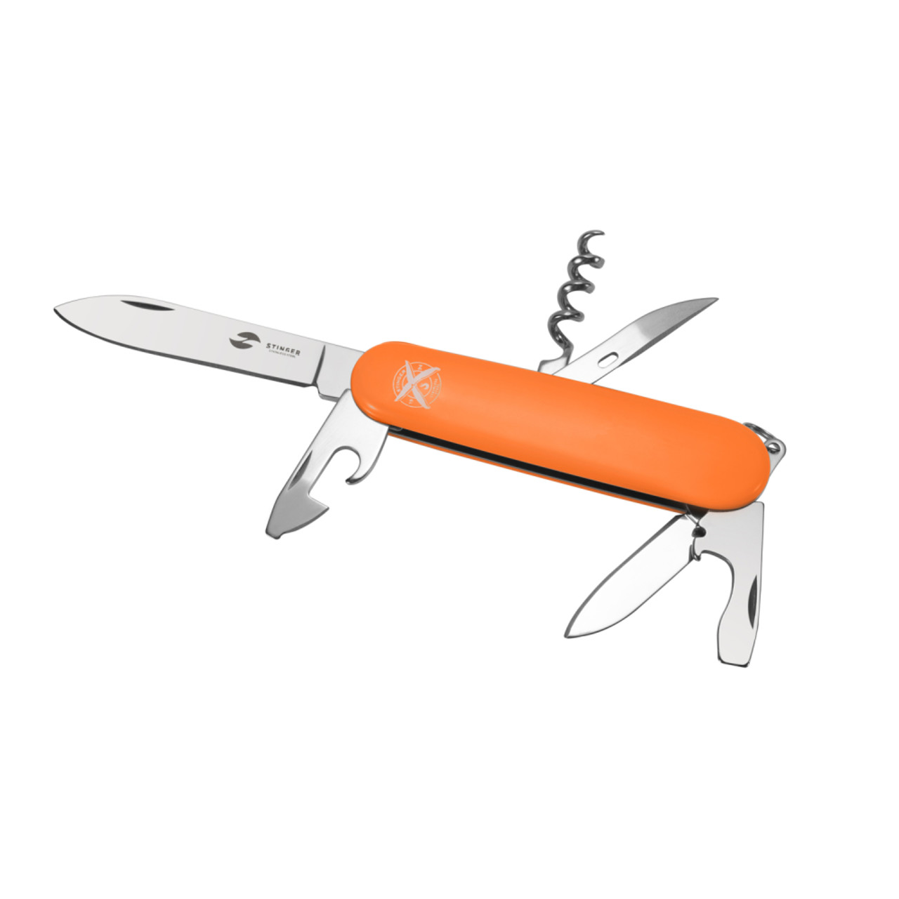 Stinger нож многофункциональный FK-K5005NH-11F (11 функций) сталь 420, рукоять ABS orange