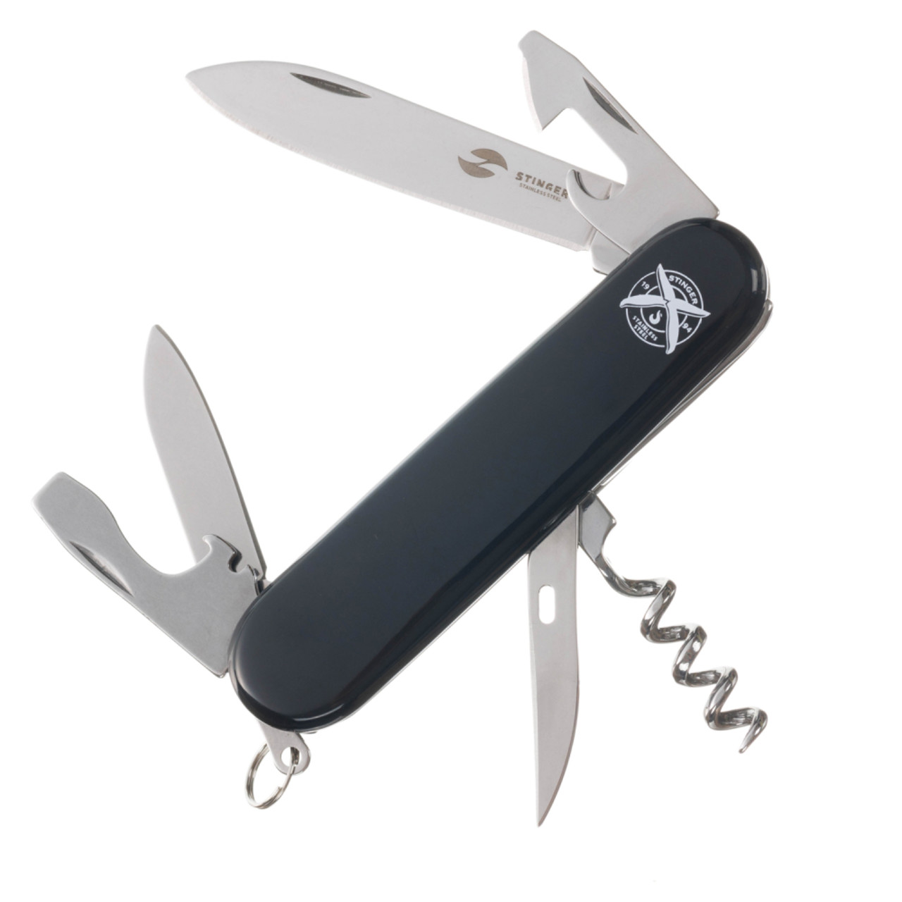 Stinger нож многофункциональный FK-K5006NH-11F (11 функций) сталь 420, рукоять ABS black