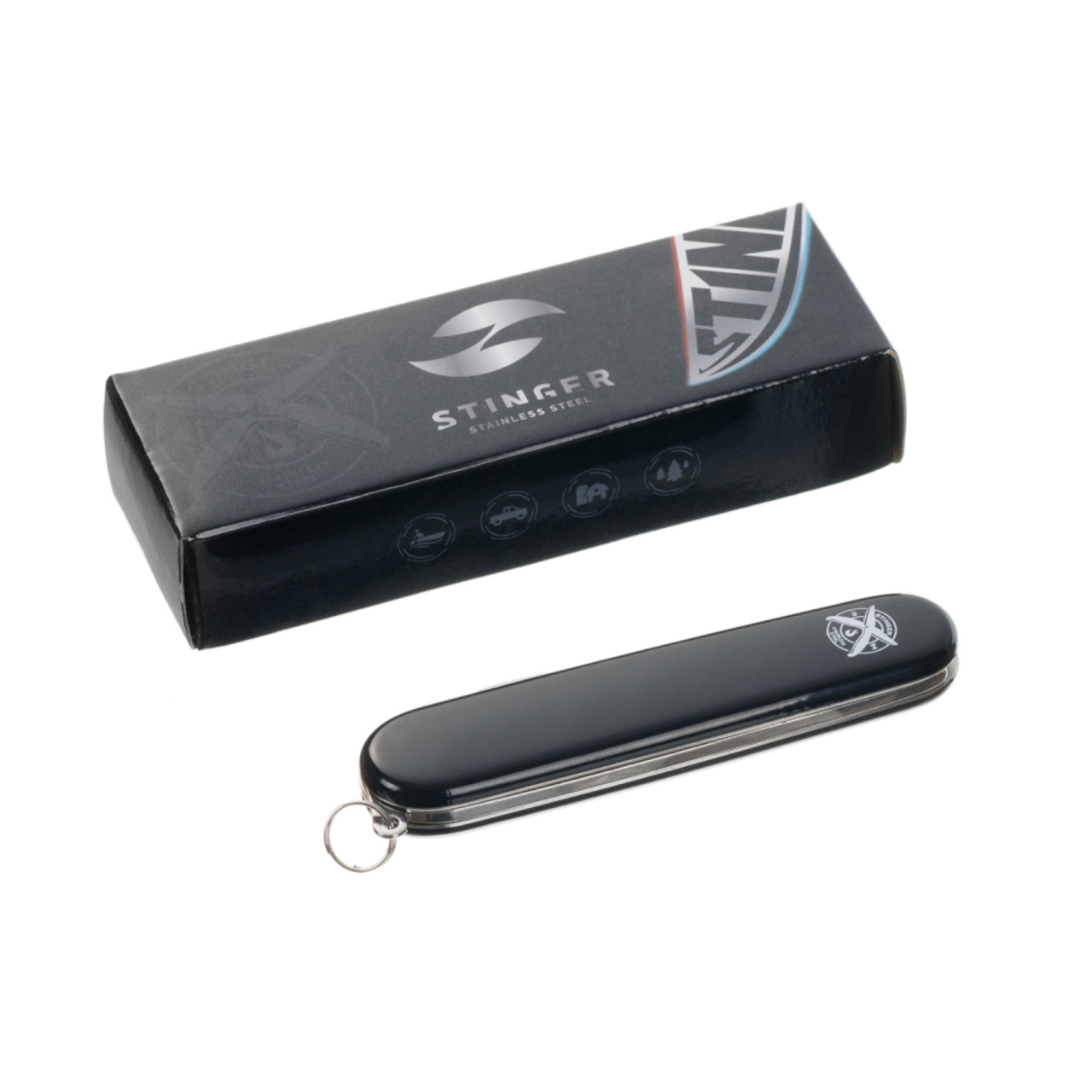 Stinger нож многофункциональный FK-K5006NH-2F (2 функции) сталь 420, рукоять ABS black