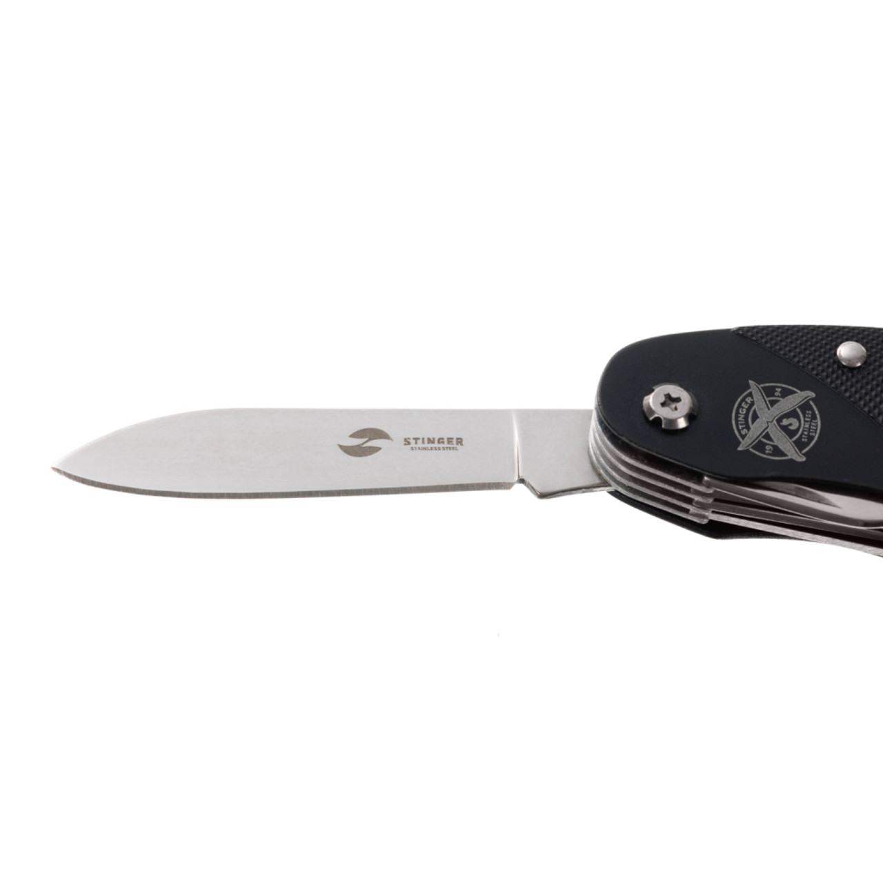 Stinger нож многофункциональный FK-KG5011L7 (15 функций) сталь 420, рукоять Aluminum black