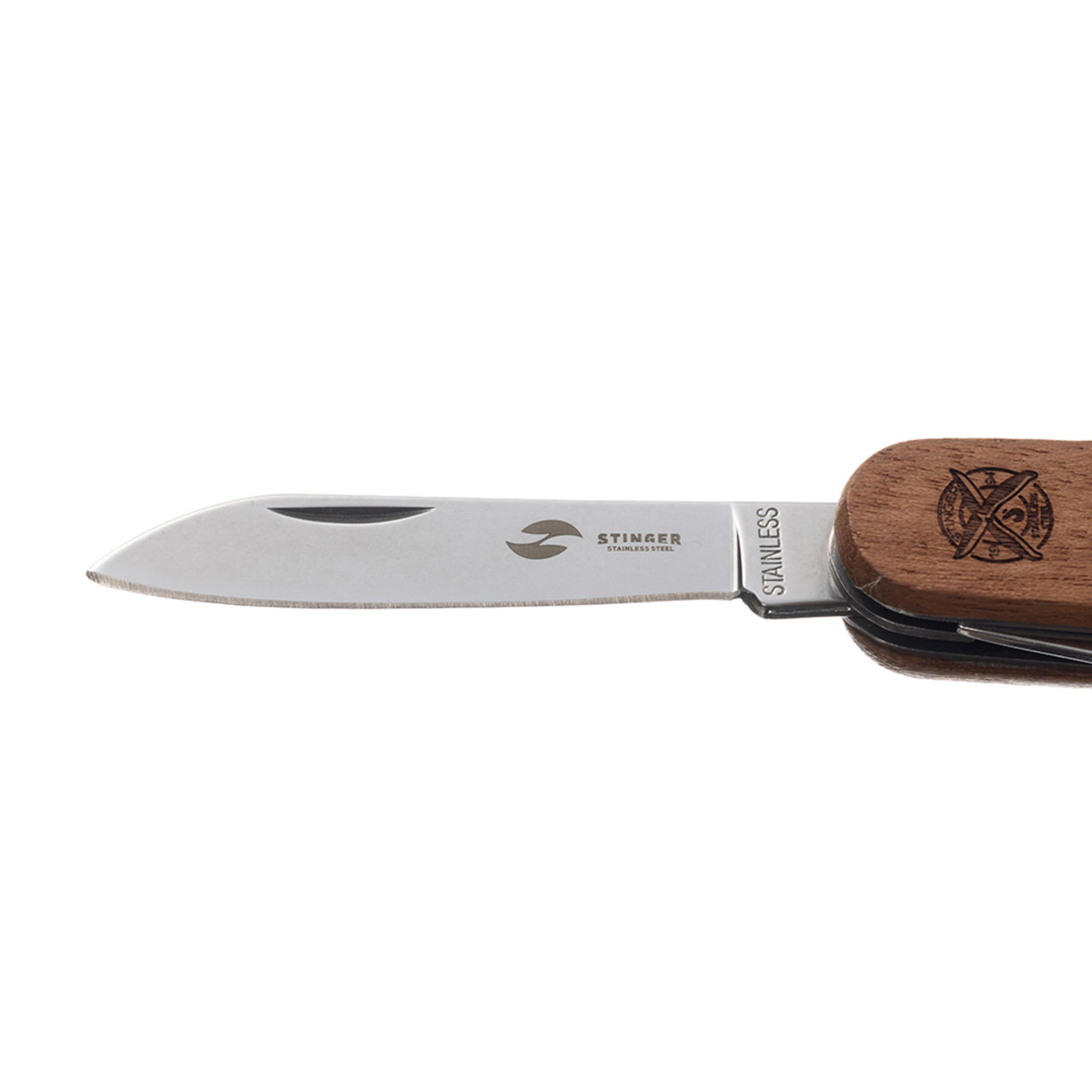 Stinger нож многофункциональный FK-K5019-5P (10 функций) сталь 420, рукоять Дерево сапеле