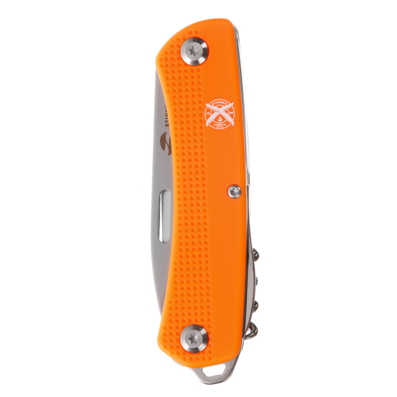 Stinger нож многофункциональный FK-GHK1P-06B (10 функций) сталь 440A, рукоять ABS orange, блистер